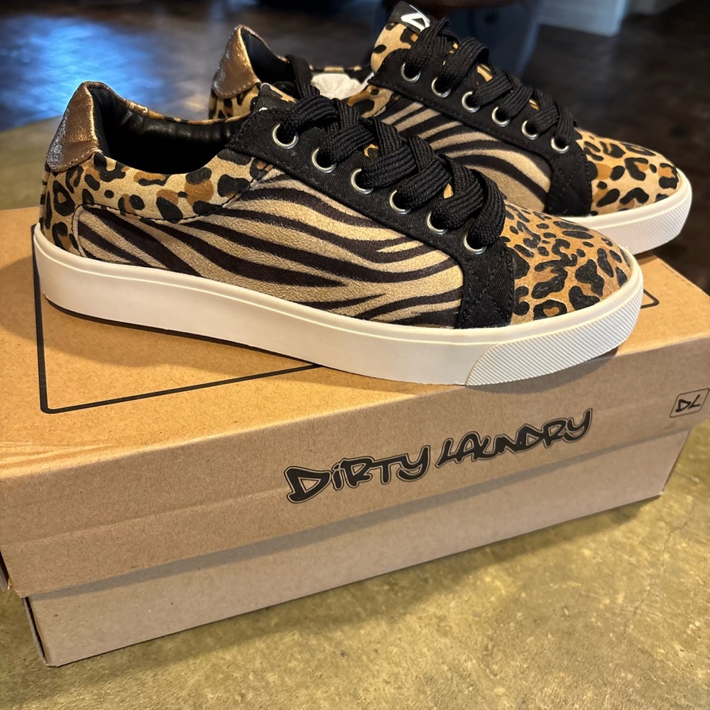Dirty Laundry Leopard Print Sneakers